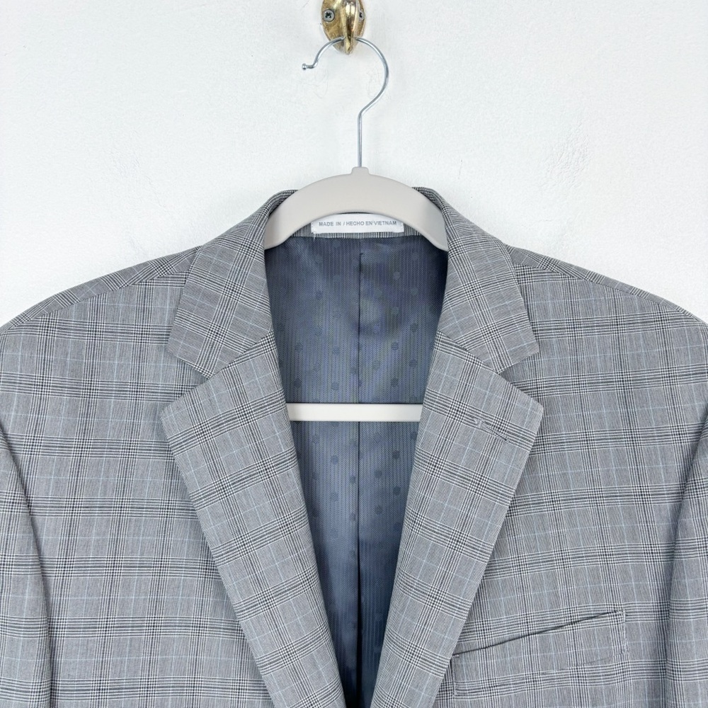 Perry Ellis Portfolio Classic Fit Stretch Plaid Suit Jacket Sz 40L - Picture 4 of 8